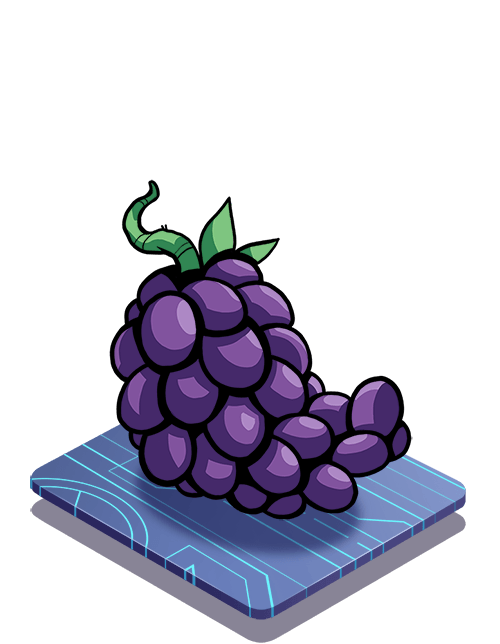 Illustration of a grape cluster